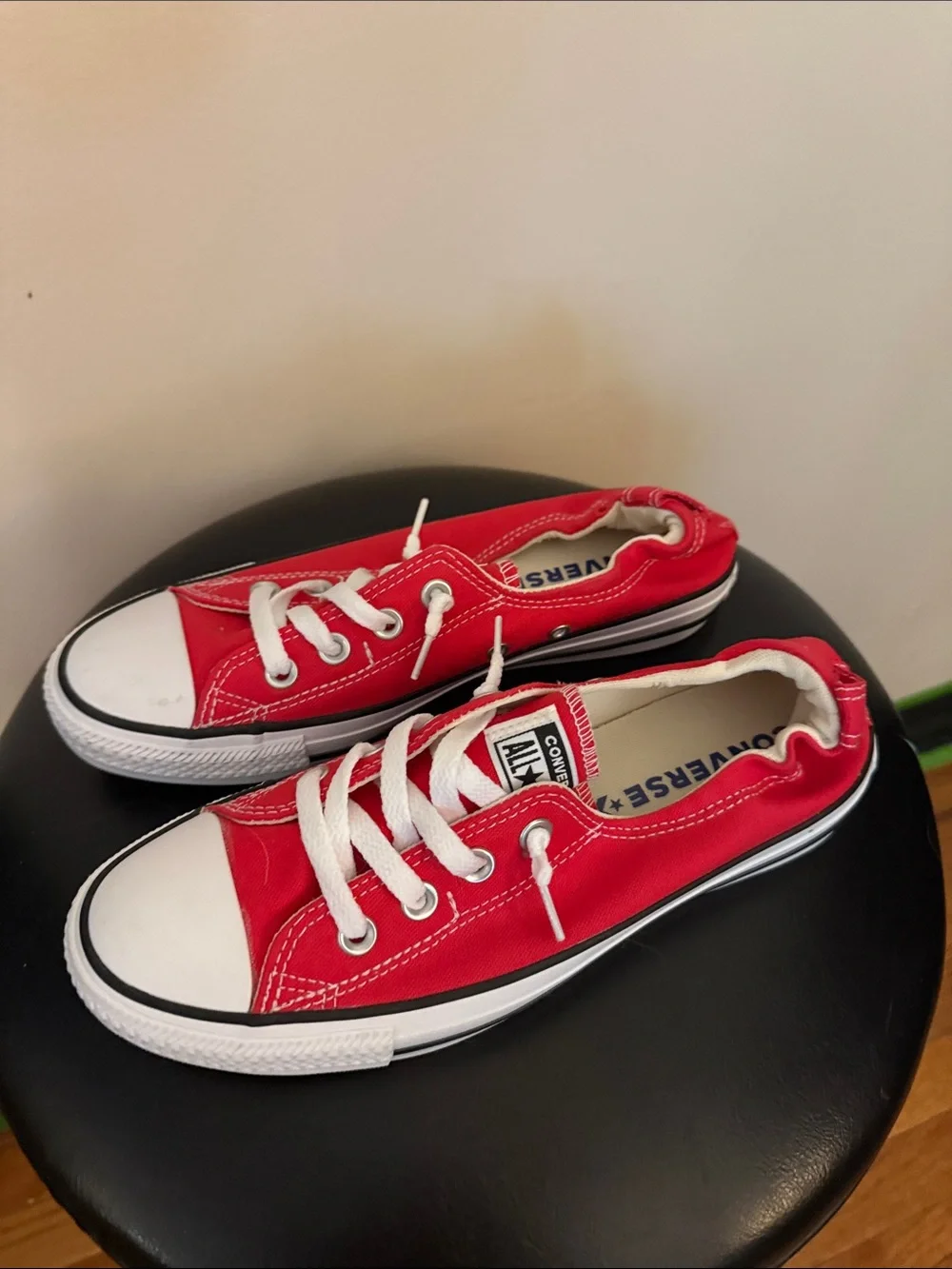 Converse Red Low-Top Canvas Sneakers
